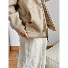 摇粒绒连帽拉链卫衣外套1302-GS02-P55成分100聚酯纤维，女装短外套，星座1302