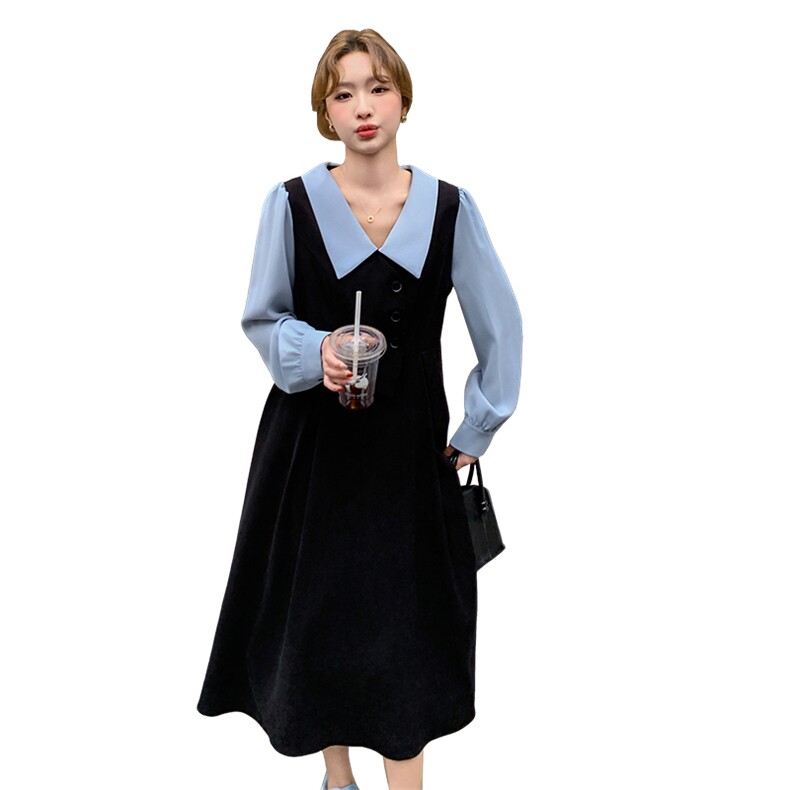 【现货】新款假两件连衣裙082-6632P145K228,女装连衣裙,浙宝192（原082）