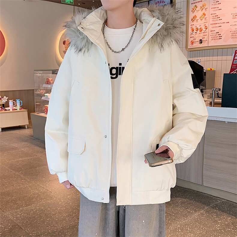冬季宽松/连帽大毛领休闲外套潮加厚棉衣XZ102B-1M2591-P135,男装棉衣,星座102B-1