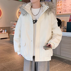 冬季宽松/连帽大毛领休闲外套潮加厚棉衣XZ102B-1M2591-P135，男装棉衣，星座102B-1