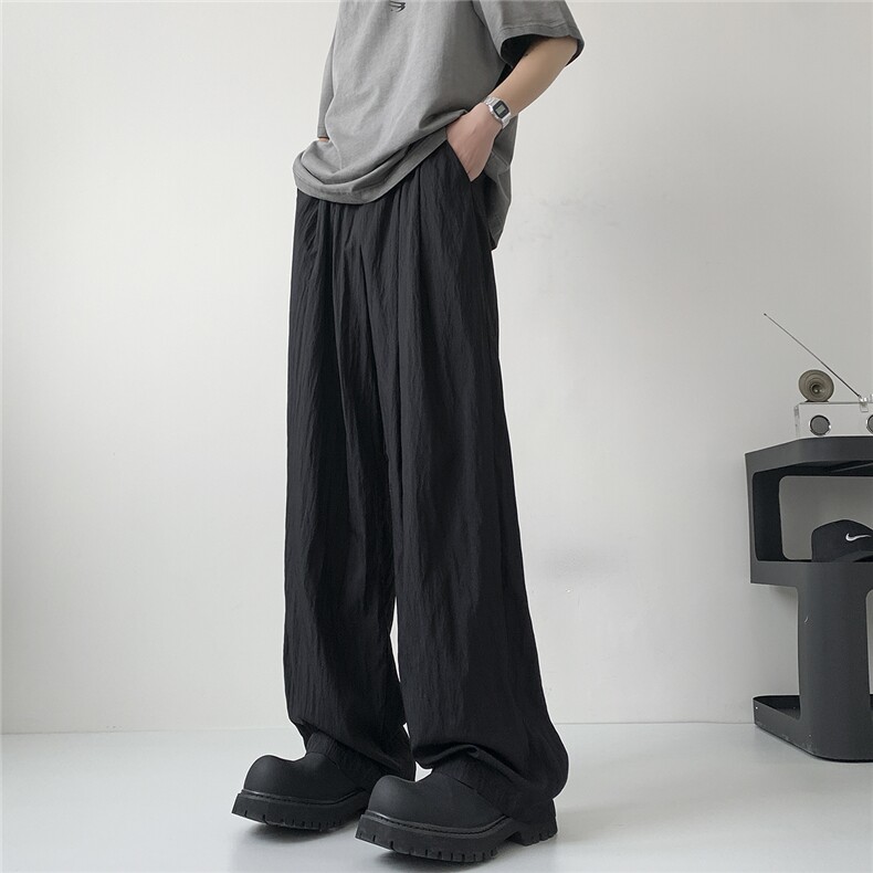 山本裤垂感休闲直筒夏季薄款棉麻阔腿裤特批35可退，男装休闲裤，电商D205