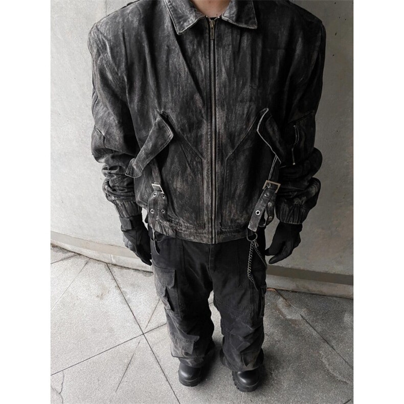 【有货】JK8957LL-特P88美式复古cleanfit解构牛仔外套男水洗夹克，男装工装外套，星座1007（原301D）