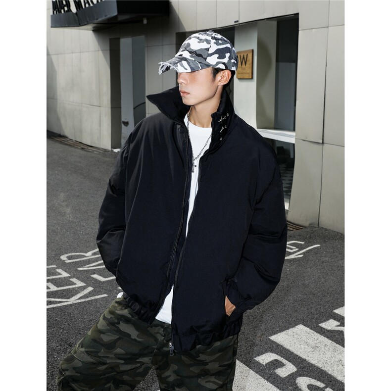 秋冬棉衣加厚夹克加绒外套铆钉立领棉服加厚1016-1W105P128K158,男装夹克,星座1016-1（原电商B408-1）