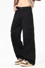 美式纯棉工装裤男2025秋季新款宽松直筒阔腿休闲长裤K6653-P60，男装工装外套，星座610（原A335）