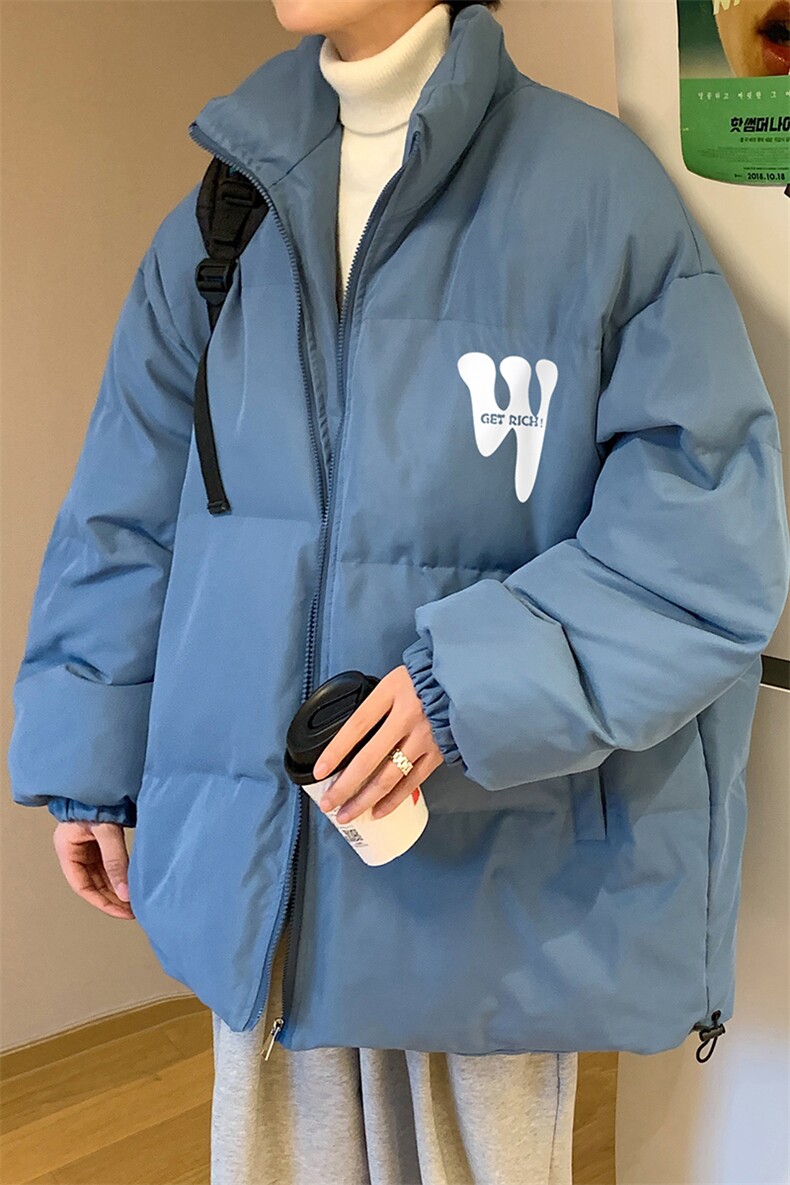 港风秋冬新款保暖立领宽松棉服外套男MY62048P95控118,男装棉衣,电商A268A