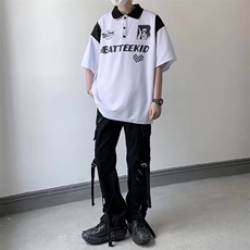 袖男士t恤潮牌夏季设计感小众潮流ins宽松I0119-P30，男装卫衣，星座308B-1