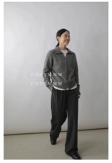 高级文艺开衫女翻领法式单排扣外套加厚针织衫，女装针织衫/毛衣，半城羊绒