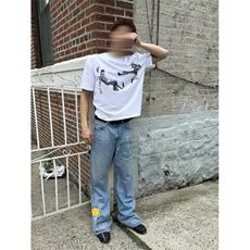 1506/QA15440/P32美式潮牌街头圆领宽松休闲重磅纯棉情侣款T恤，男装T恤，星座1506