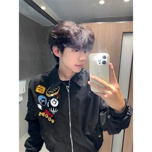 1506-1/JA091/P65高街徽章字母刺绣棒球服春秋季男女夹克百搭潮图片