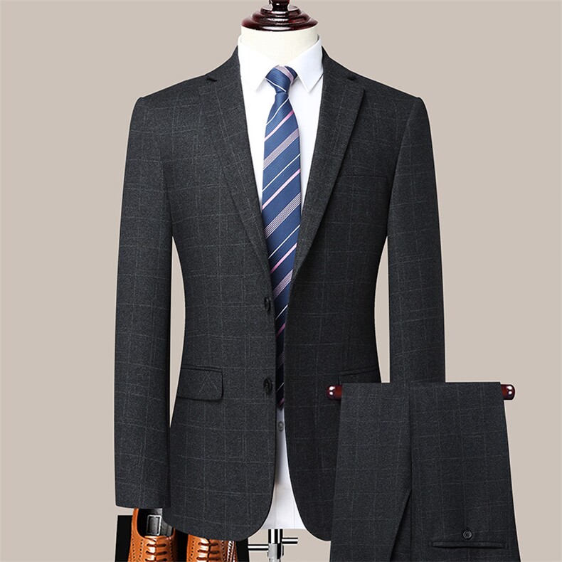 ASD6939秋季新款男士西服礼服西装修身商务休闲男装西服两件套装图片