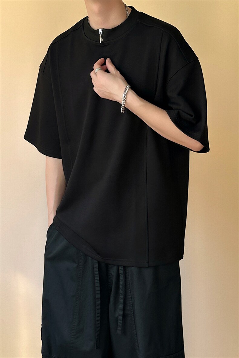 现货-主推设计感潮牌短袖T恤男个性半袖上衣A351-AT2473-P45,男装T恤,电商A351