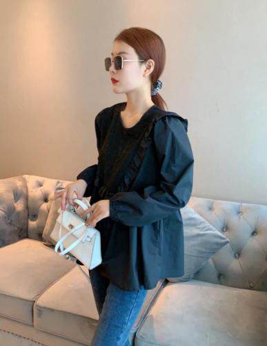 秋装新款花边拼接小衫，其它，8+9