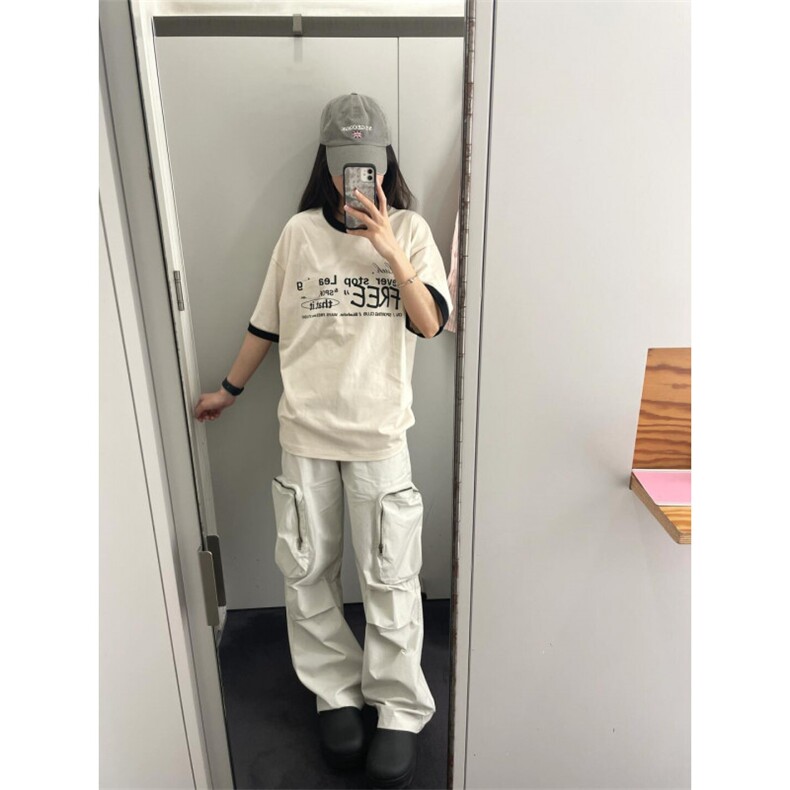 【有货】cleanfit米白色工装裤男潮牌痞帅炸街裤子CK36LL-特P50,男装工装外套,星座1007（原301D）