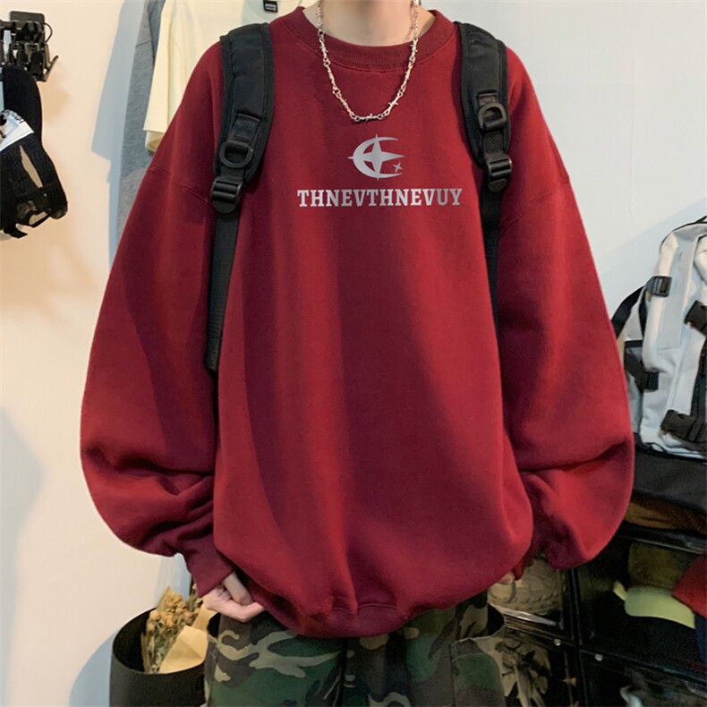 ！圆领卫衣男装港风长袖T恤男外套男WY164-P28,男装卫衣,电商B367
