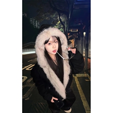 现货高品质美式高街冬季重磅硬挺短款座山雕毛领棉衣男女加厚外套，男装棉衣，电商A486-1