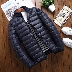 新款防风羽绒棉服短款男休闲外套秋冬季修身超轻薄款F883，男装棉衣，星座1309