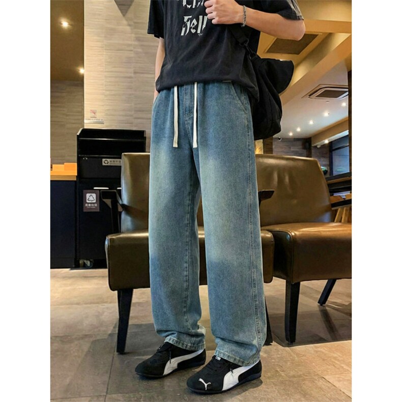 TP28潮流高街直筒宽松牛仔裤2026新款宽松直筒牛仔裤男款休闲,男装牛仔裤,星座302A-2