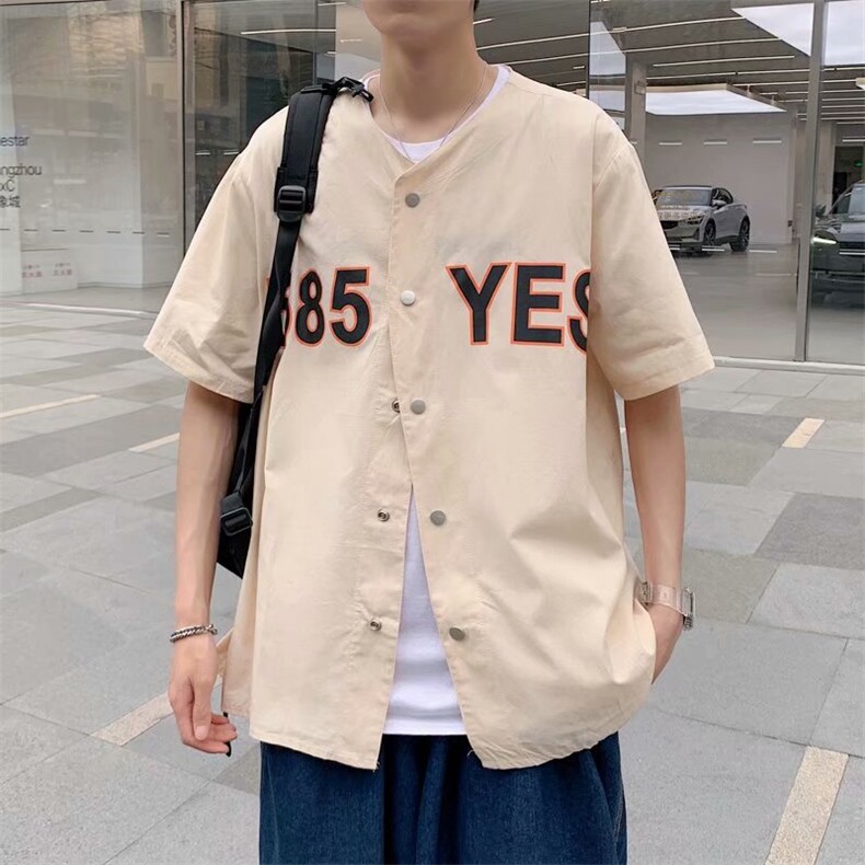 短袖衬衫春款男港风潮流C585P26,男装衬衫,星座1116-2