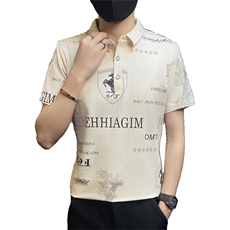 PL012-特P35polo衫男士休闲翻领短袖T恤青年印花夏装衣服薄款，男装Polo衫，电商D310B-1