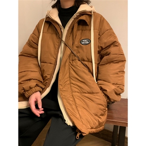 冬装拼接棉衣假两件外套加厚棉服港风棉袄厚1016-1 W55 P108 K145图片