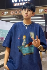 量大优供视频重磅麂皮绒短袖t恤男JT522-特p19，男装T恤，电商B371