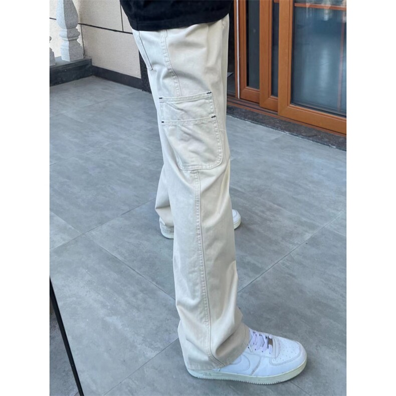 【有货】米杏色工装裤男款美式复古cleanfit裤子1007-KZD43HH-P45,男装工装外套,星座1007（原301D）
