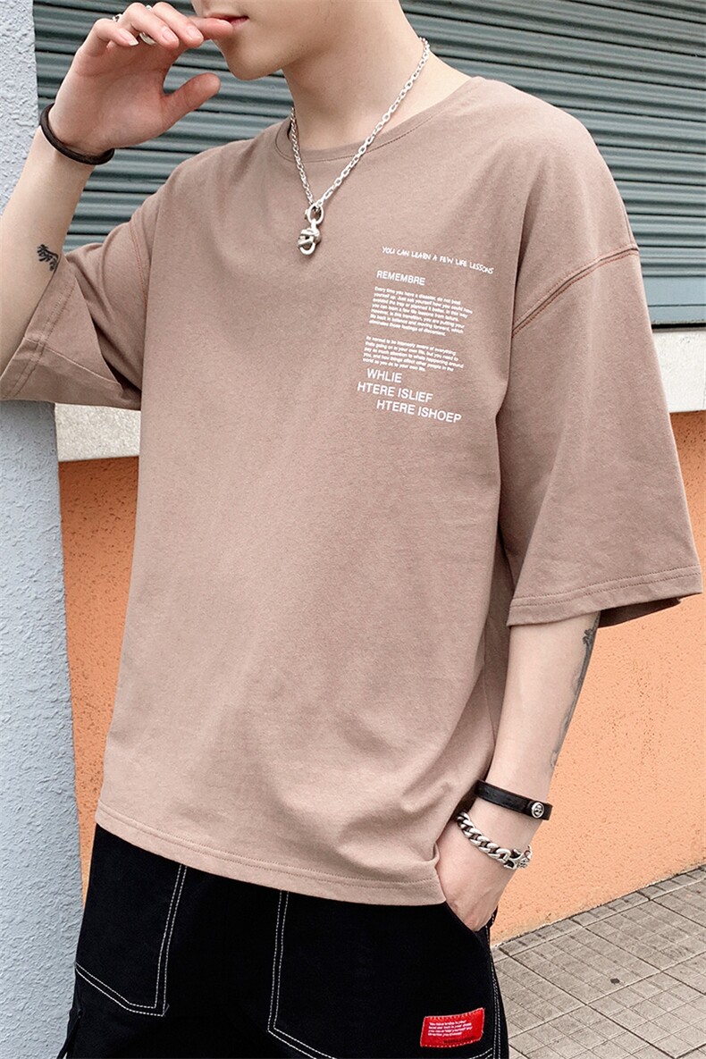t恤男短袖圆领青少年韩版情侣宽松纯棉半袖体恤潮流夏装DS345TP25,男装T恤,电商A102