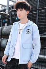 夏季新款男士防晒衣时尚印花连帽薄款夹克外套DS-A158-S206，男装夹克，星座310B-3