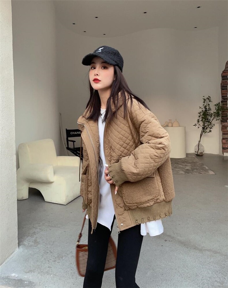2022新款皮毛拼接羽绒衣外套推荐超爆,女装棉衣/棉服,蜜思优沫