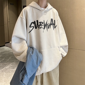 W6122 P55 控78 400克高品麂皮绒宽松带帽潮男卫衣港风男女图片