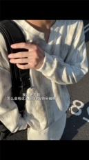 XZ809A/SYR27/P30/控48扎染麂皮绒V领长袖T恤卫衣，男装T恤，星座809A(原222-1)