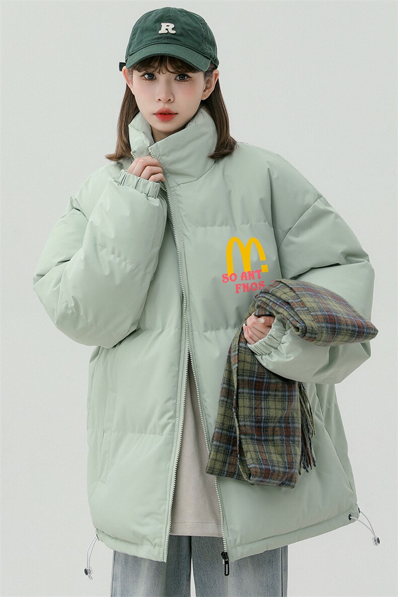 中性风冬季时尚百搭潮流情侣字母印花棉服外套MY62063P85控118,男装棉衣,电商A268
