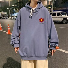 WY2257-P35纯棉连帽卫衣男大码运动帽衫宽松薄外套男，男装卫衣，电商A040