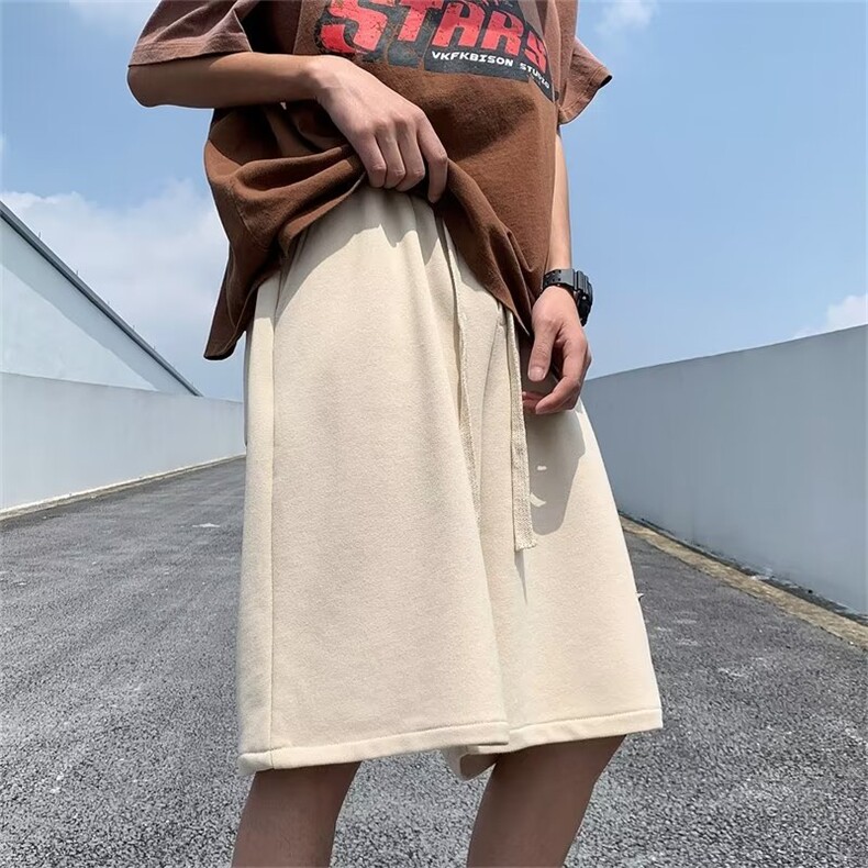 短裤男夏季新款宽松美式复古五分裤子青少年潮牌潮流休闲运动中裤,男装休闲裤,四季星座218-1