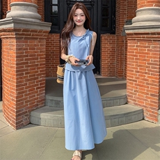 现货-夏季新款假两件连衣裙显瘦时尚连衣裙203-8930-P135-K189，女装连衣裙，浪娴服饰