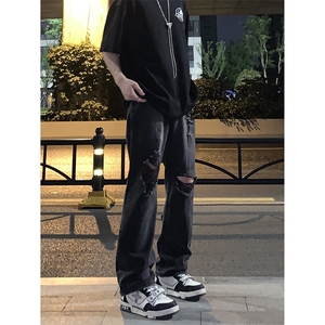 B221 美式ins高街暗黑系小众拉链直筒牛仔裤 LK23073-P65 控88图片