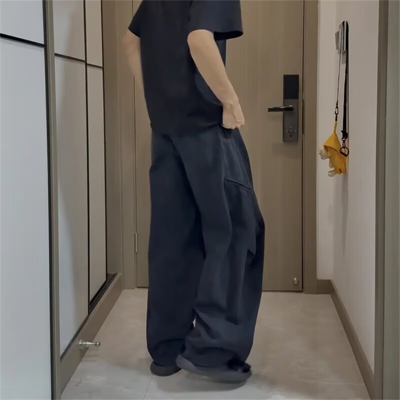 1506/QX22070/P48港风潮男夏季新款嘻哈ins潮高街潮流痞帅长裤,男装休闲裤,星座1506