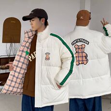 双面穿2023棉衣男加厚棉服面包服棉袄两面穿外套3329-P90控138，男装棉衣，星座207
