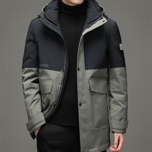 新款2023冬羽绒服男装保暖灰鸭绒外套中年爸爸装YYYR219999-P305，男装羽绒服，电商B212（原钱塘6029）