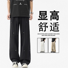 美式潮流卫裤美式潮流阔腿休闲直筒长裤百搭X1910特批-4588，男装休闲裤，星座718