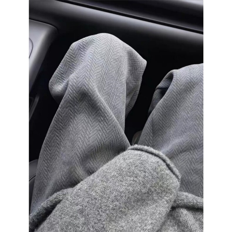 慵懒毛呢裤oversize慵懒风高级感宽松阔腿直筒弯刀裤男K6022,男装休闲裤,星座1116A（原606A-3）