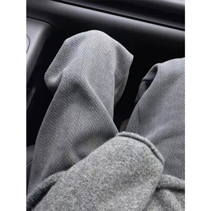 慵懒毛呢裤oversize慵懒风高级感宽松阔腿直筒弯刀裤男 K6022图片