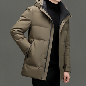 DF2383钱塘2020-2新款百搭简约有帽厚款中年男士羽绒服P255图片