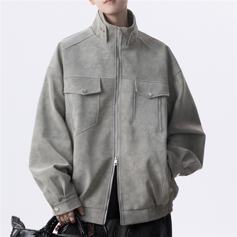 现货得物抖音品质男士皮夹克情侣外套JK306P80，男装夹克，星座1904A-1