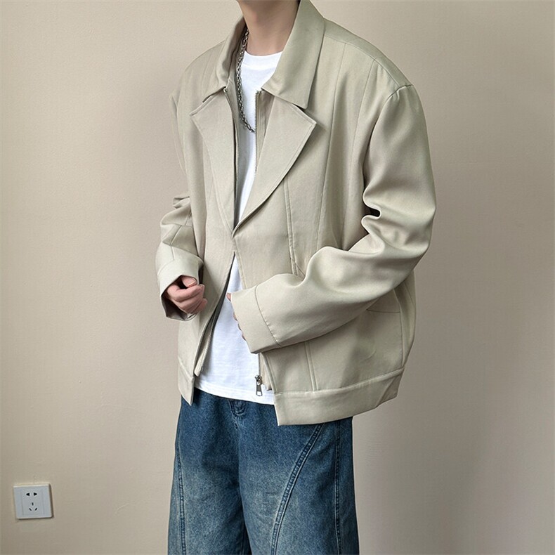 现货-潮牌设计感小众西装男休闲时尚短款痞帅夹克-AJ23060-P135图片