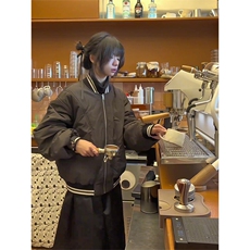 【有货】DM6024-P98褶皱肌理双面穿棒球服男款春秋季美式夹克外套，男装夹克，星座603-2