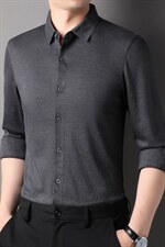 D66262钱塘2020-2中年男士春秋新款时尚休闲长袖衬衫货稳P137，男装衬衫，钱塘207-2