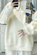 2024春季新款旋律风车大码刺绣拼接卫衣M-5XHW23592-特P30，男装卫衣，电商A022