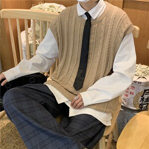 秋季无袖港风毛衣背心男棉质宽松针织衫毛线背心Y1812P35,男装针织衫/毛衣,星座1116-2