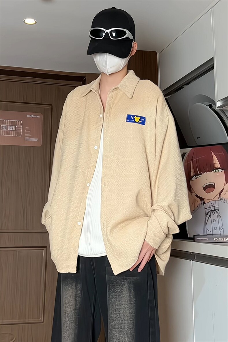 厚款宽松长袖衬衫男KD625-P30,男装衬衫,电商D312-1